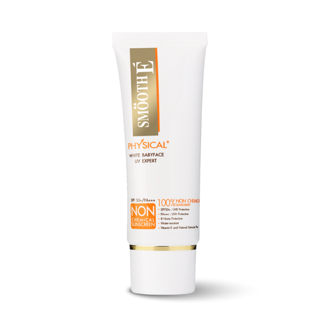 smooth e physical white babyface spf50+ pa+++ uv expert white 40 g.