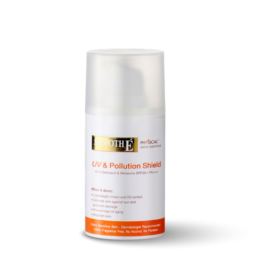 smooth e physical white babyface uv&pollution shield