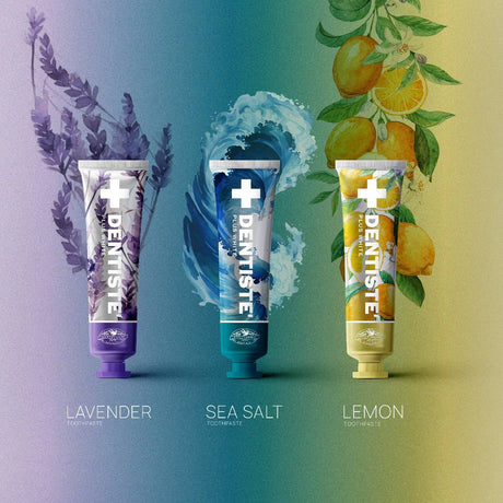 [Limited] Dentiste La Dolce Vita Set - Flavor Edition Toothpaste 50g. Lavender / Sea Salt / Lemon